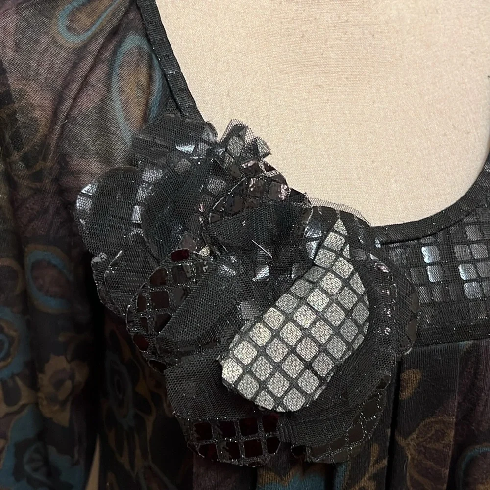 Nina Dress in Black Floral, Size Medium - Picture 4 of 17